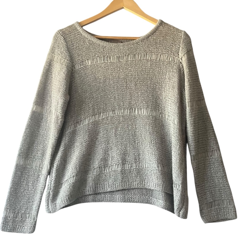 Evolution By Cyrus Elegant Women's Sz S Knit Sweater Light‎ Blue Gray Casual